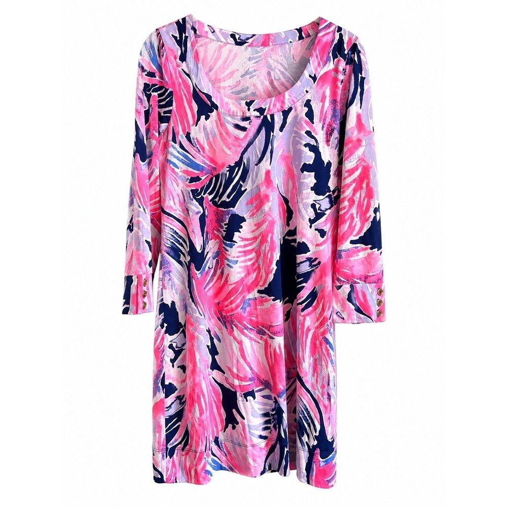 Lilly Pulitzer Merritt Dress True Blue Paradise Point Print Medium